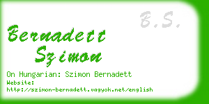 bernadett szimon business card